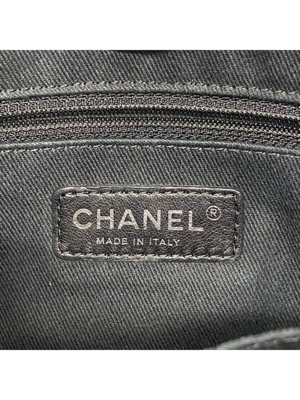 Chanel Chain Tote Bag Deauville Canvas Gray Silver - Picture 5 of 10